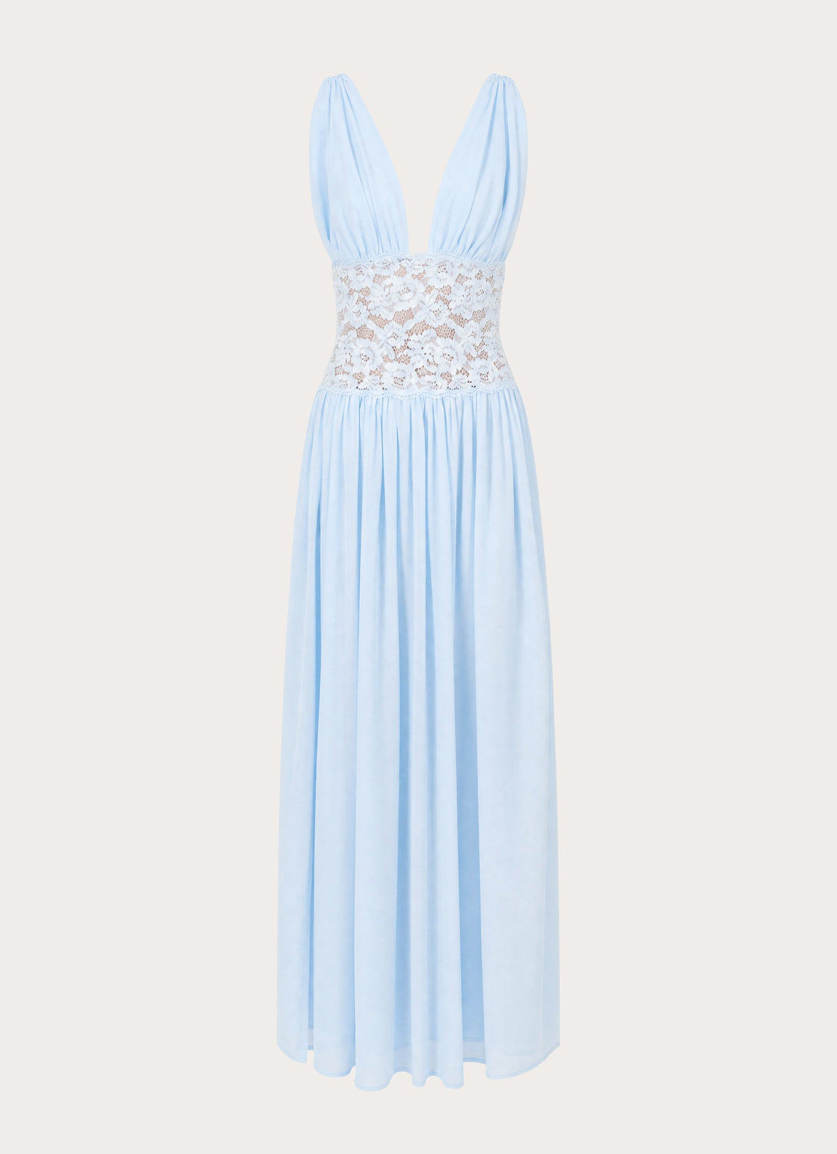 Berdine Lace Maxi Dress - Blue