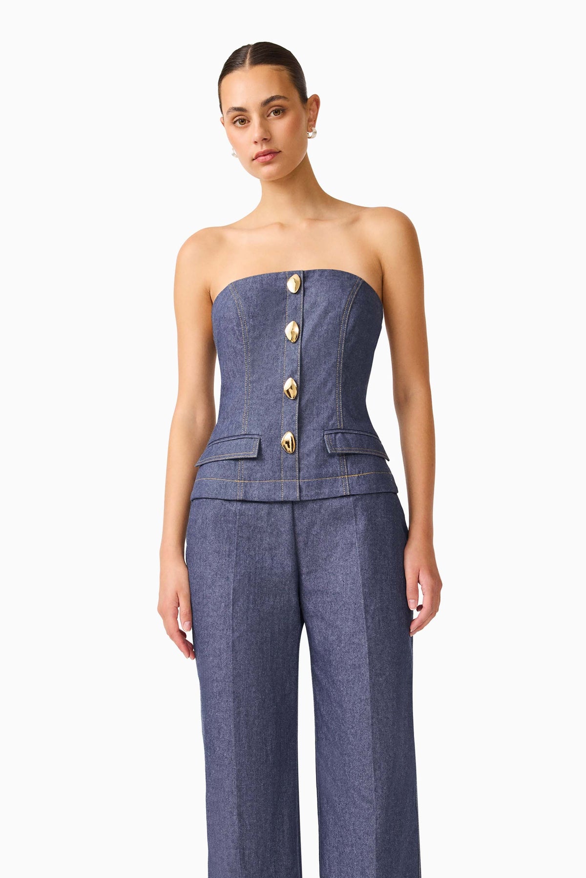 CURAAE Vana Denim Jumpsuit in Blue