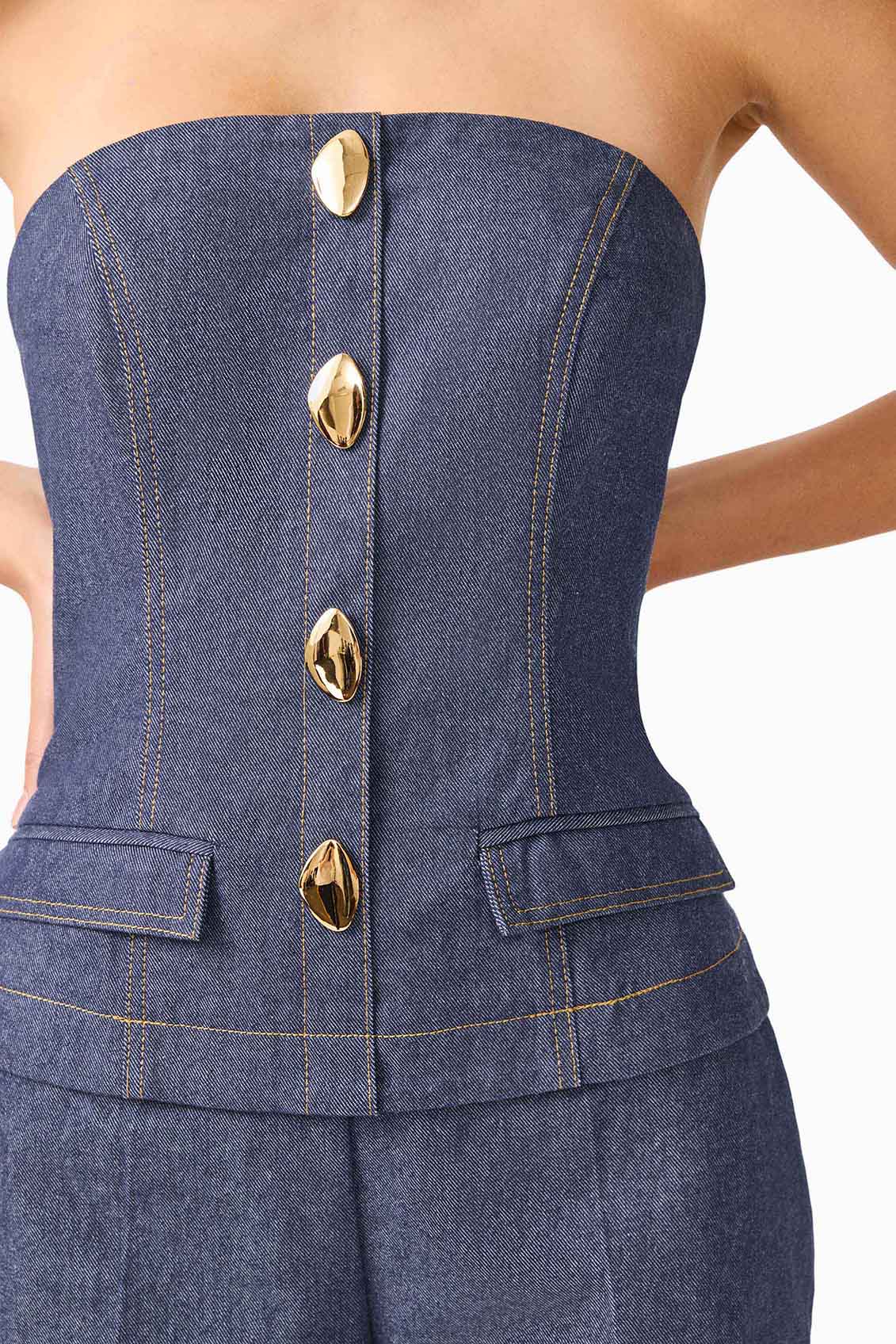 CURAAE Vana Denim Jumpsuit in Blue
