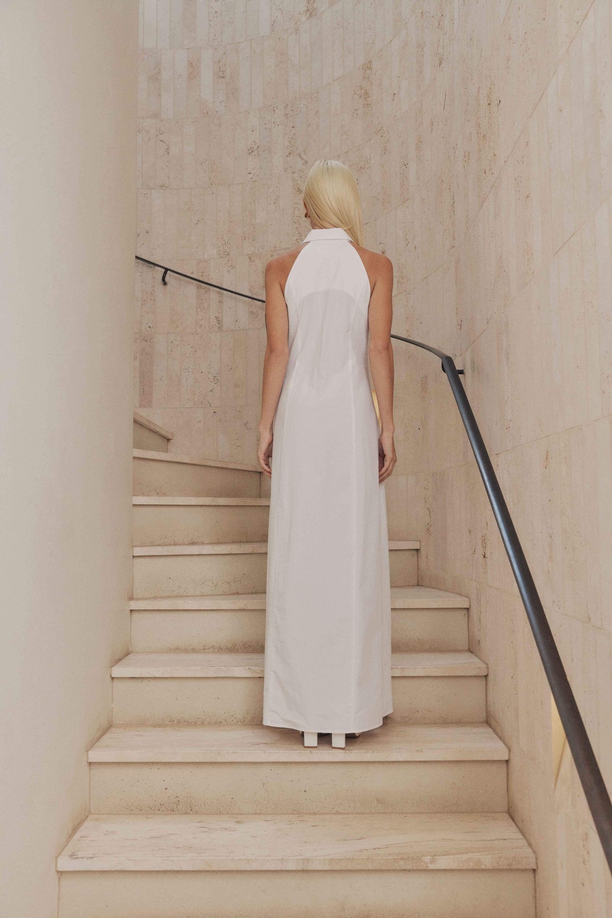 CURAAE Chelsea Sleeveless Maxi Dress in White
