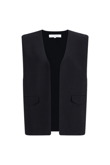 CURAAE Windsor Knit Vest in Black