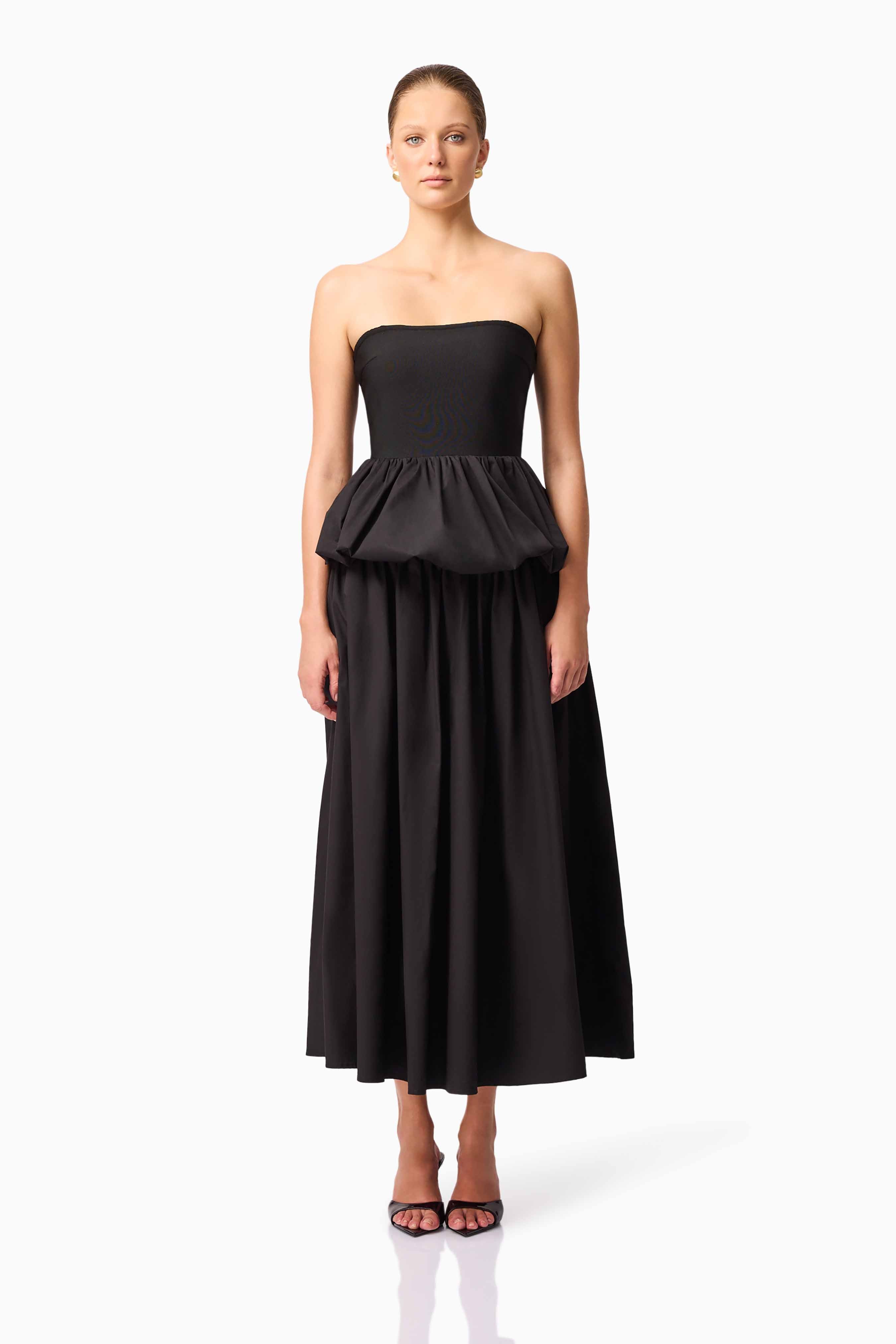 CURAAE Delia Top & Skirt Set in Black