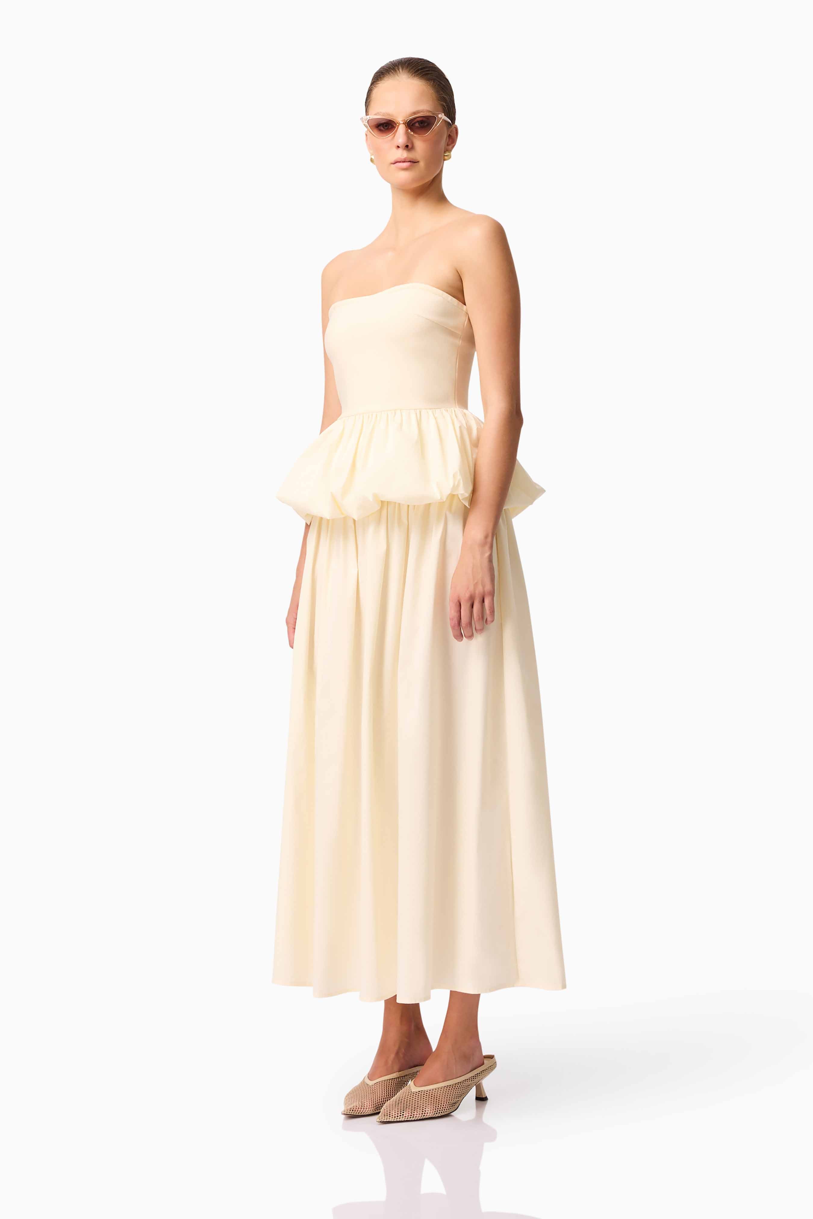 CURAAE Delia Top & Skirt Set in White