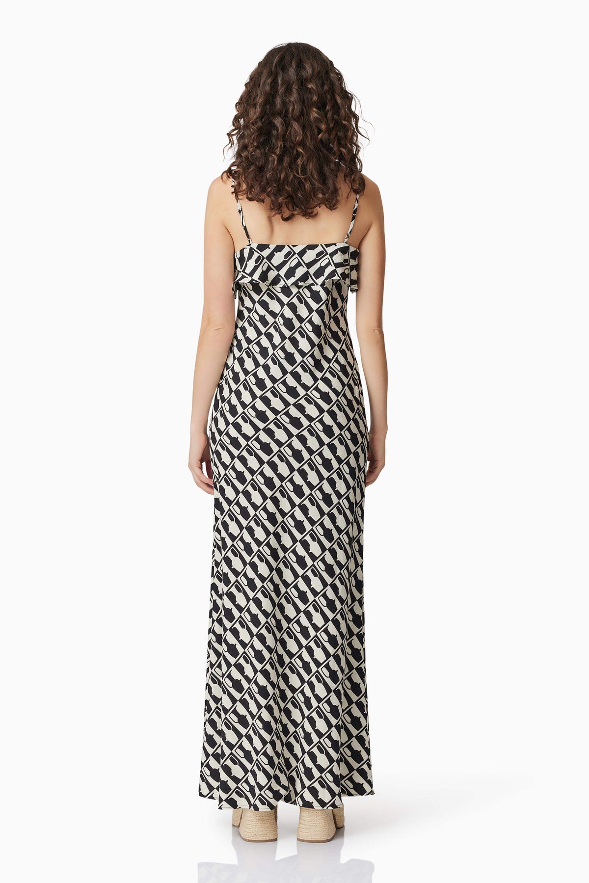 CURAAE Gianna Maxi Dress In Black & White