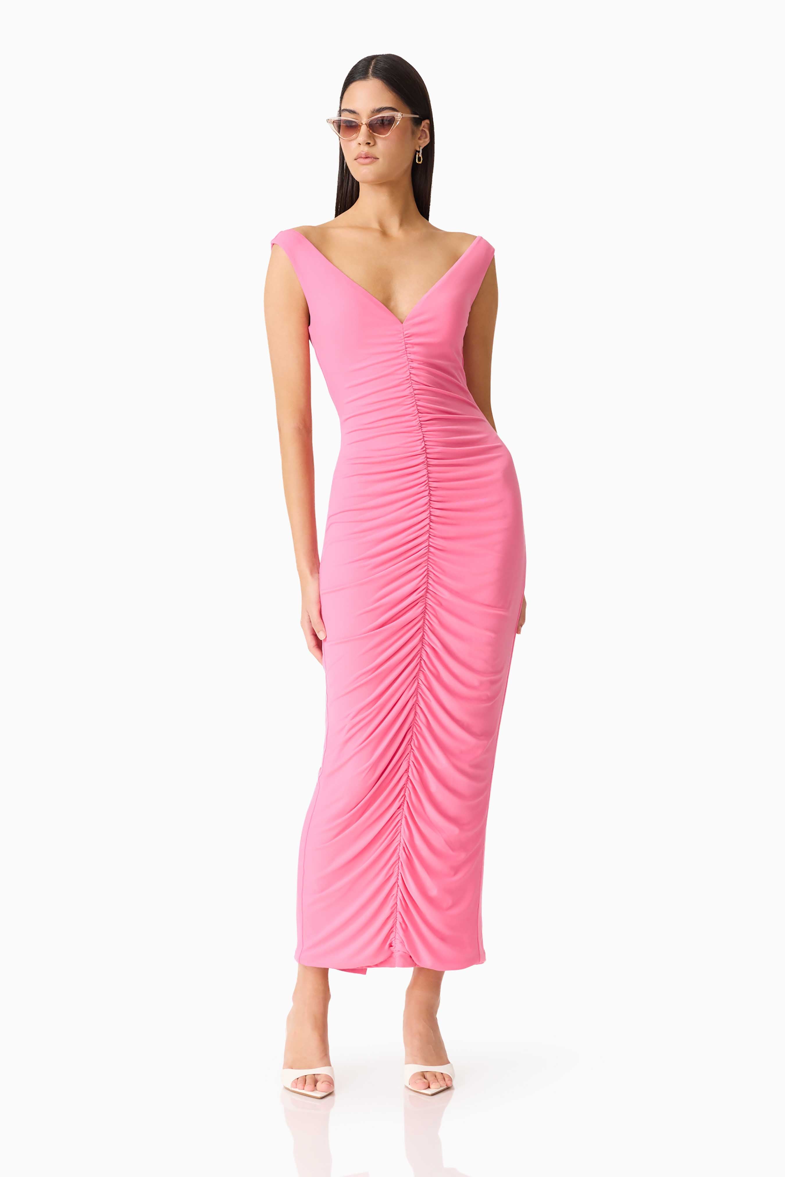 CURAAE Ordelia Maxi Dress in Pink