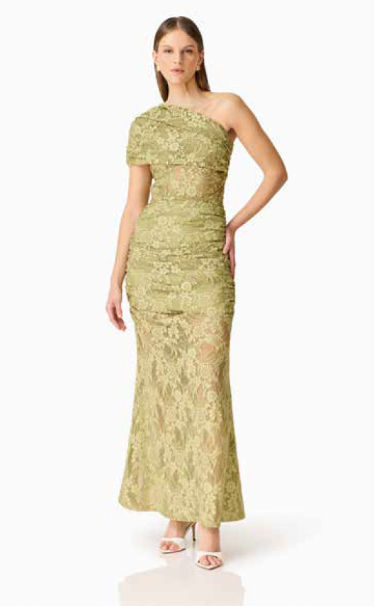 CURAAE Fiorella Skirt in Pistachio Green