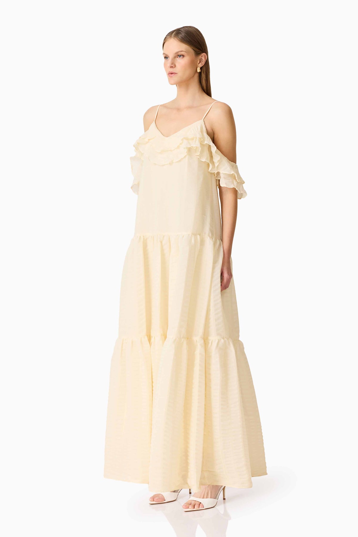 CURAAE Maribelle Maxi Dress in Lemon Yellow