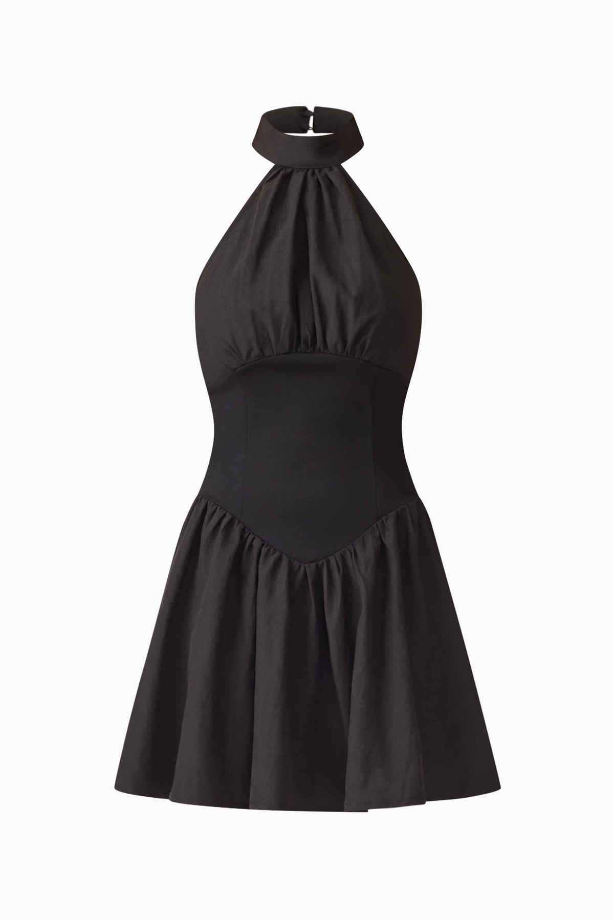 CURAAE Amaris Halter Mini Dress in Black