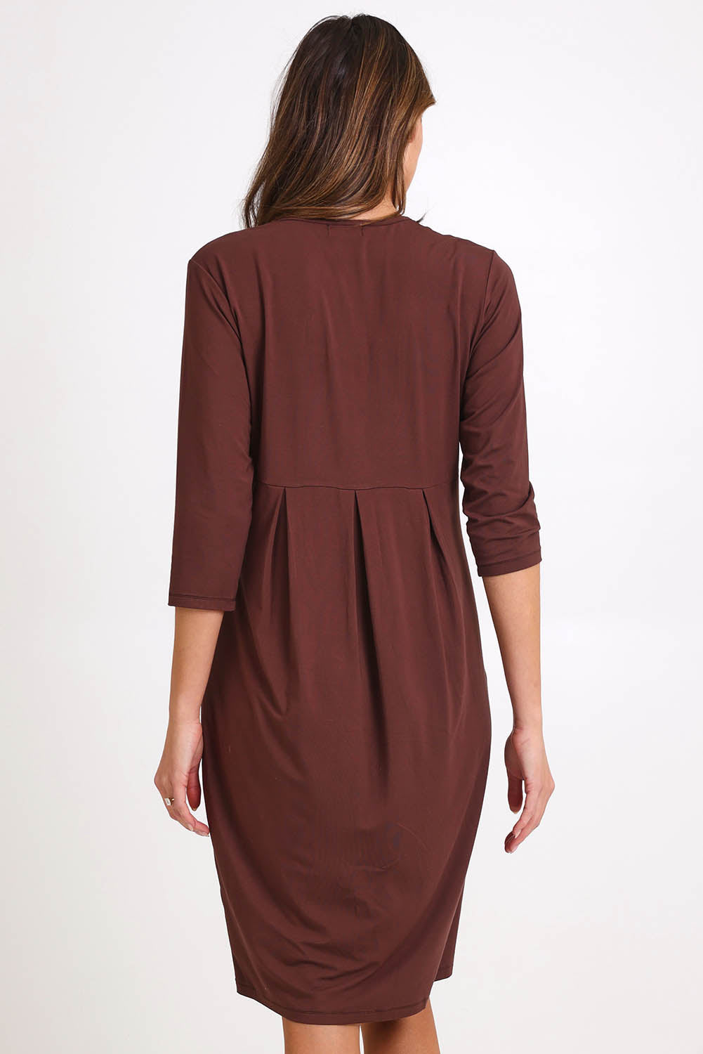 Box Pleat Dress – Choc