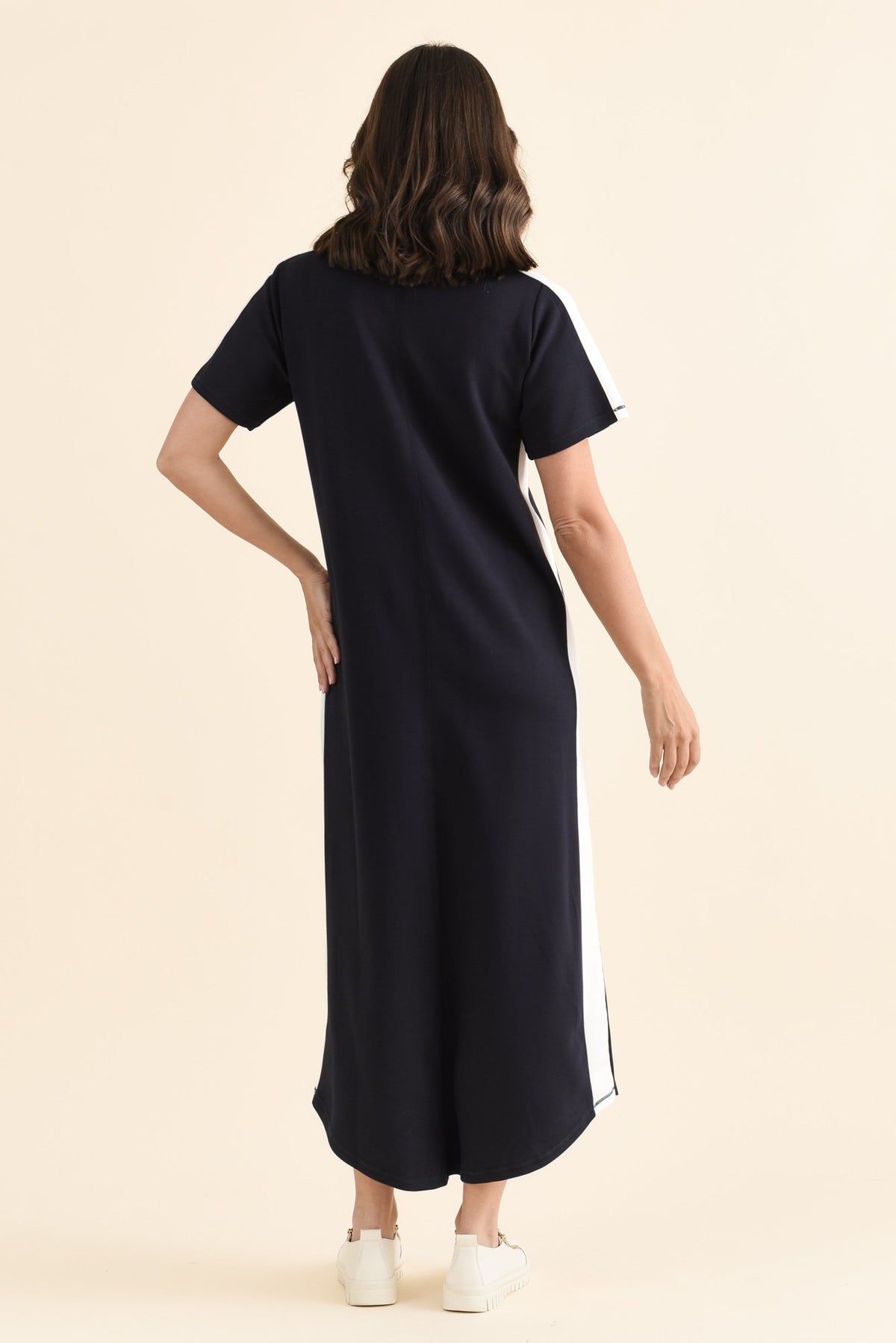 Chicago Navy Stripe Tee Dress