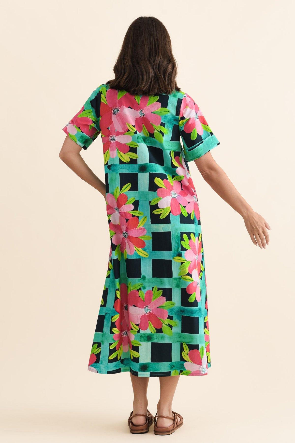 Como Pink Bloom Cotton Dress