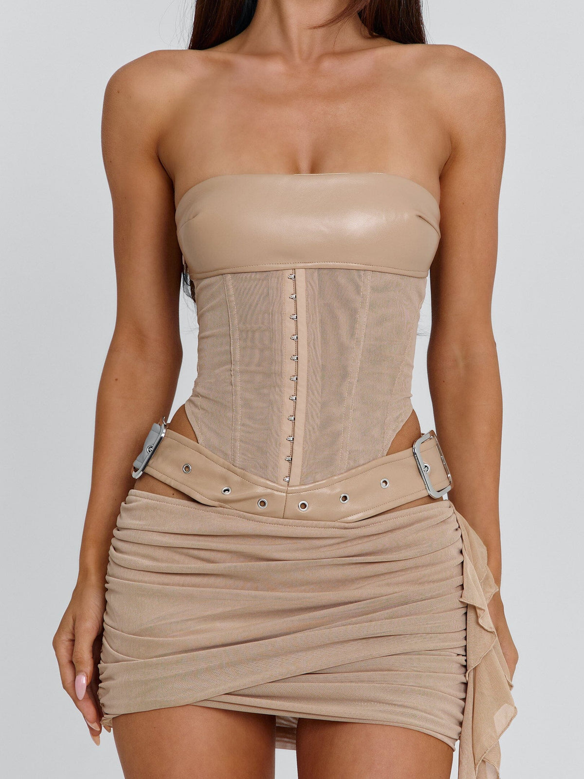 Desiree Mini Dress Tan