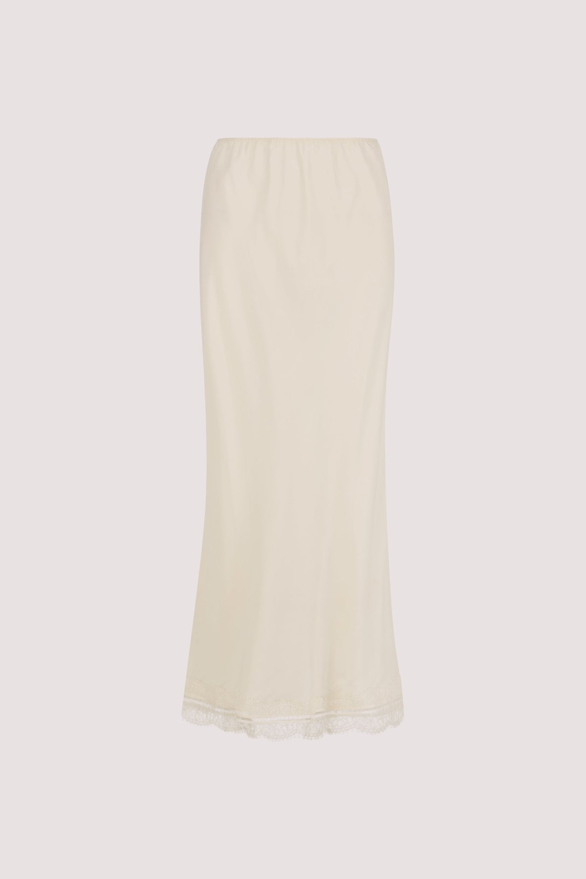 ANDREA SANDSTONE CUPRO LACE MIDI SKIRT