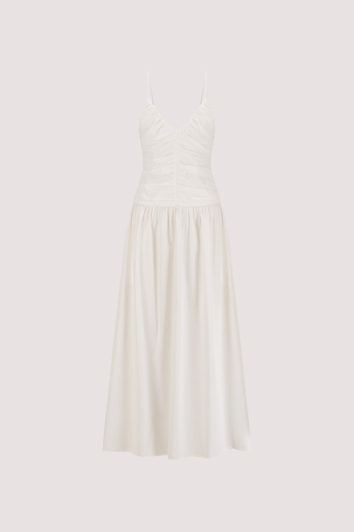ALEXIA WHITE COTTON MIDI DRESS