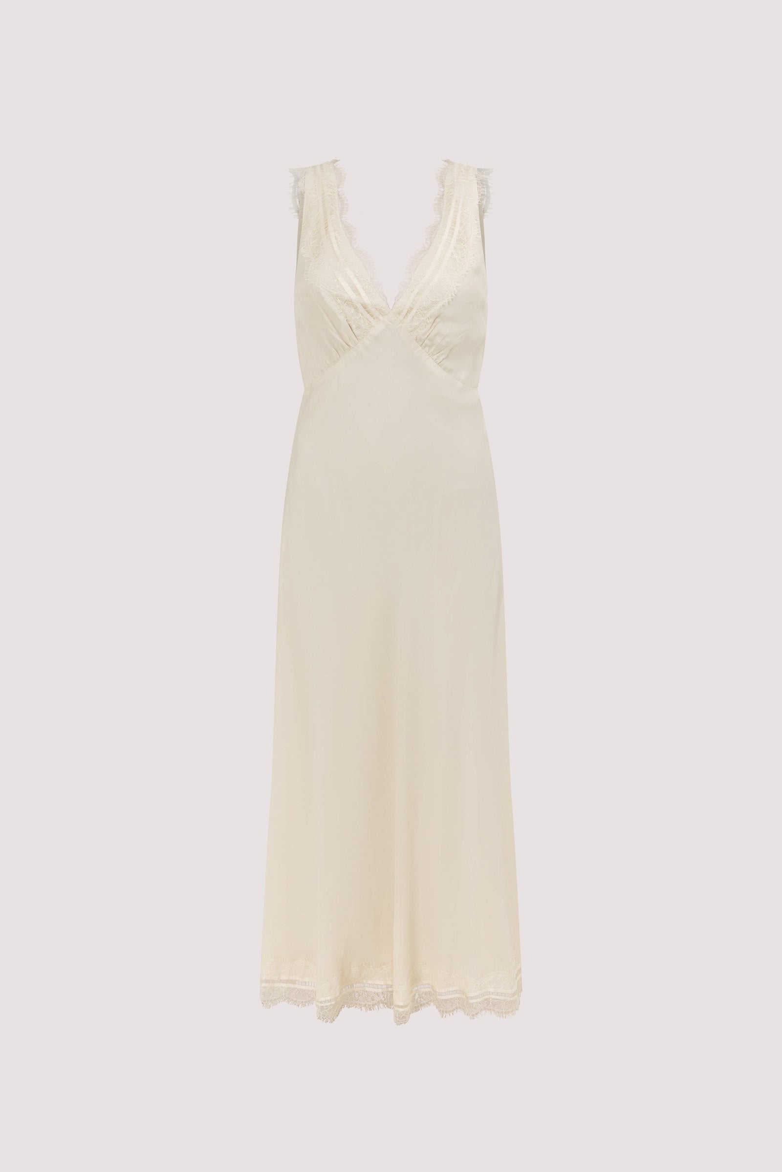 ANDREA SANDSTONE CUPRO MIDI DRESS