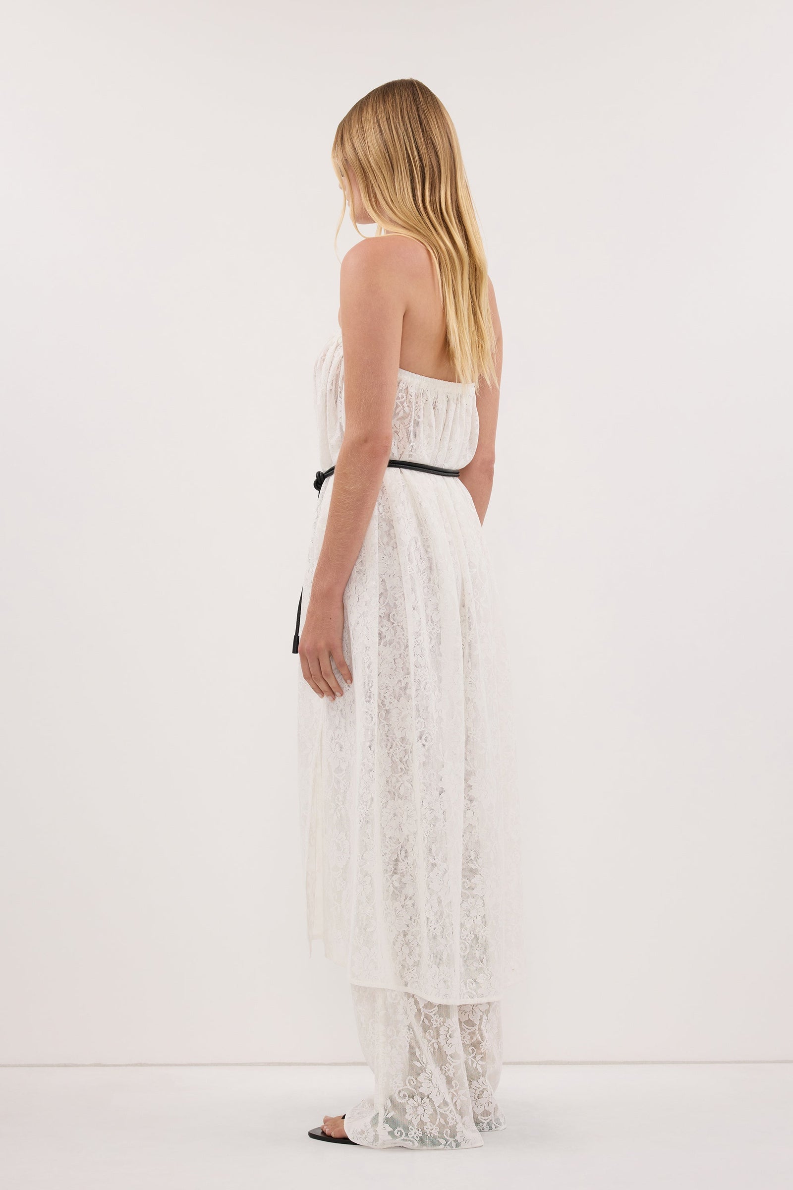 ANYA WHITE LACE MAXI SKIRT