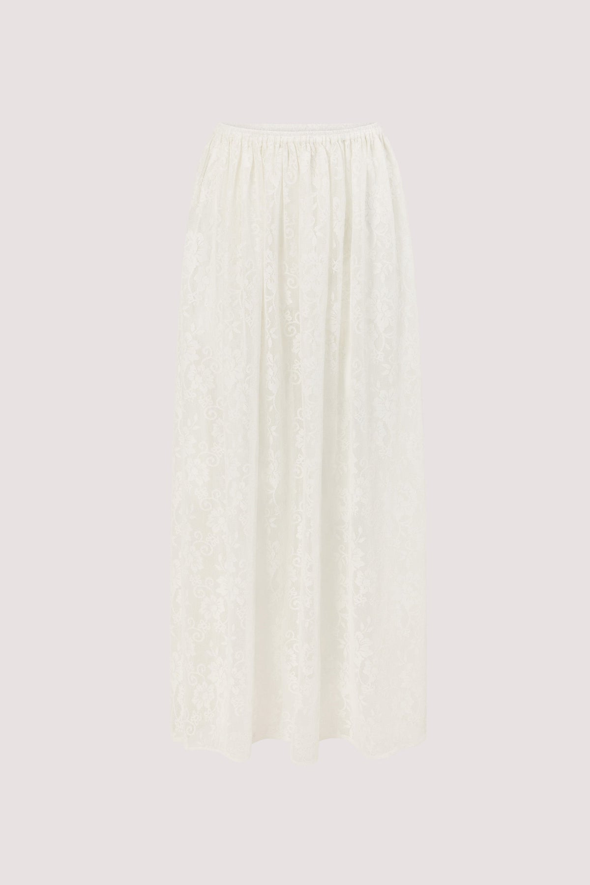 ANYA WHITE LACE MAXI SKIRT