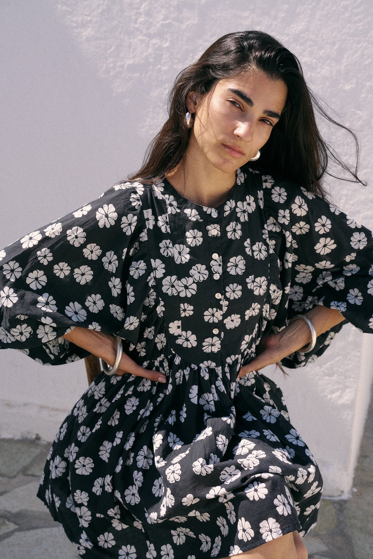 Anika Mini Dress ~ White Cosmos