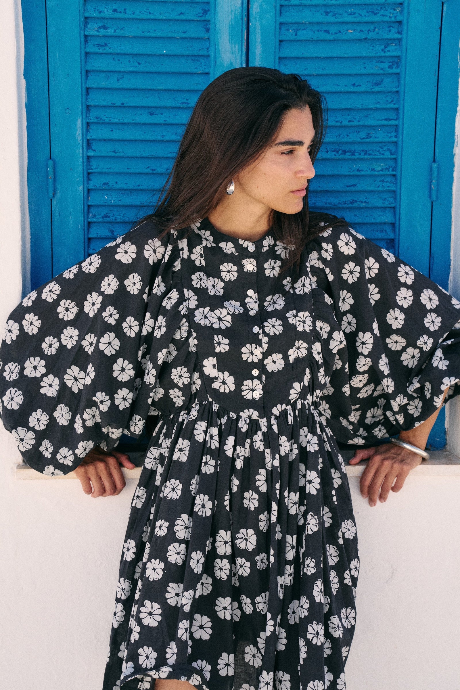 Anika Mini Dress ~ White Cosmos