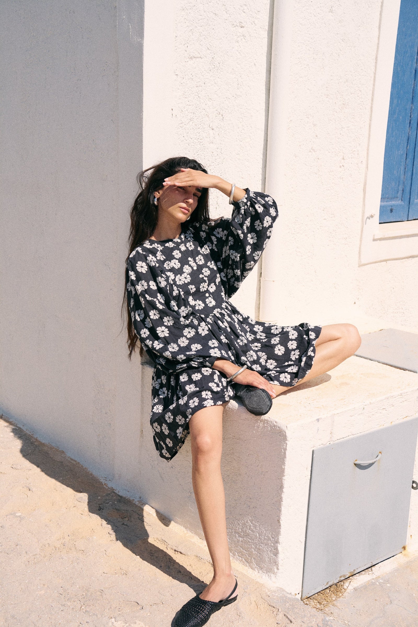 Anika Mini Dress ~ White Cosmos