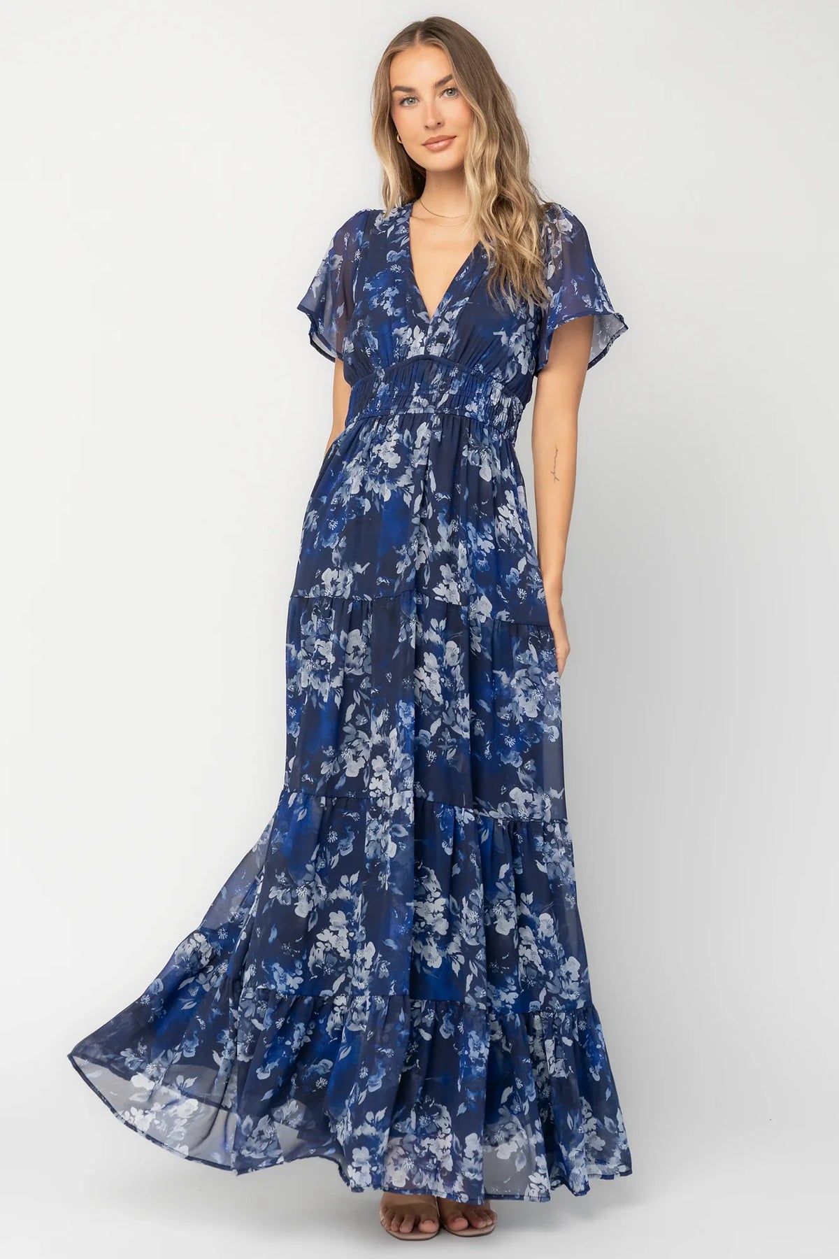 Anthea Maxi Dress | Blue Floral