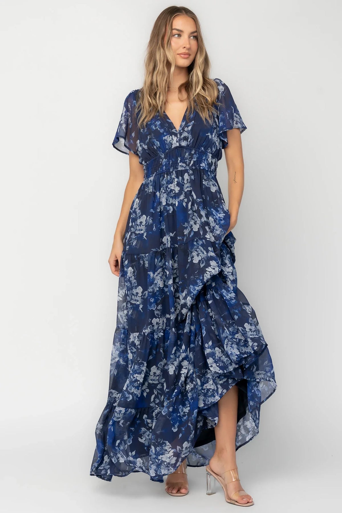 Anthea Maxi Dress | Blue Floral