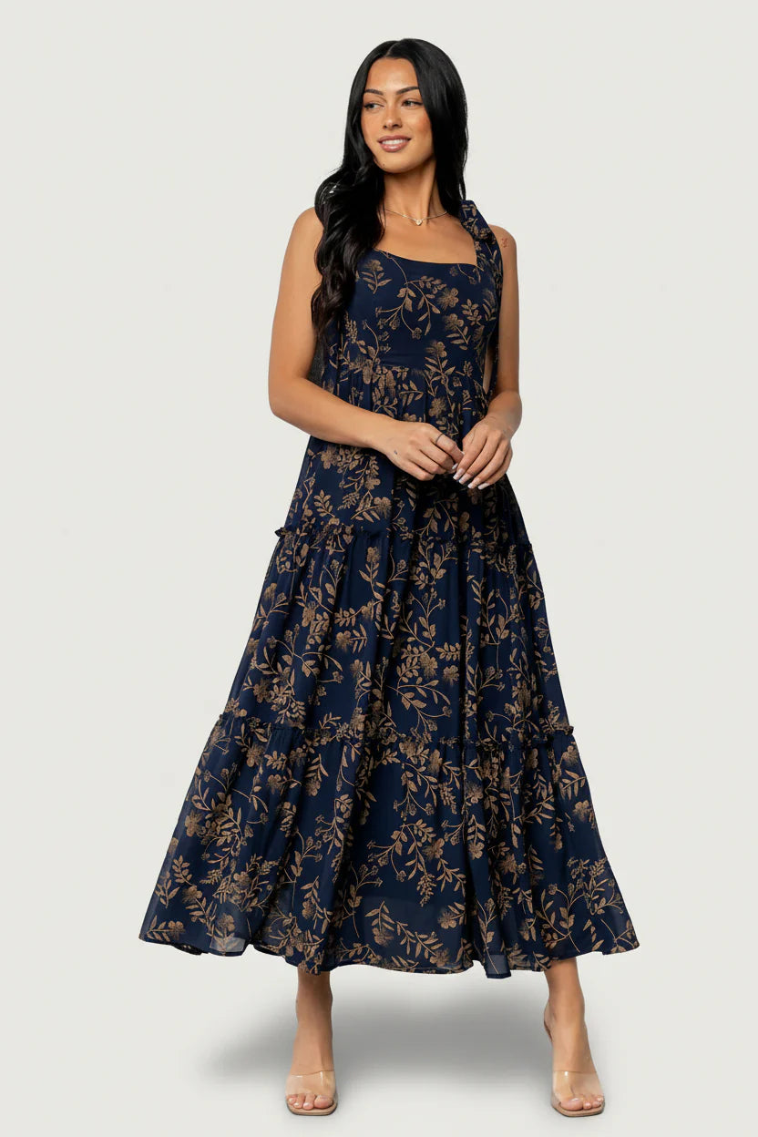 Anita Maxi Dress | Midnight + Gold Floral