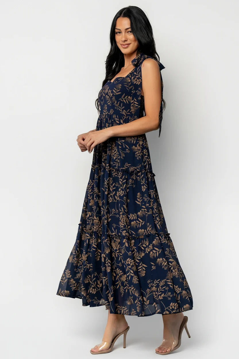 Anita Maxi Dress | Midnight + Gold Floral