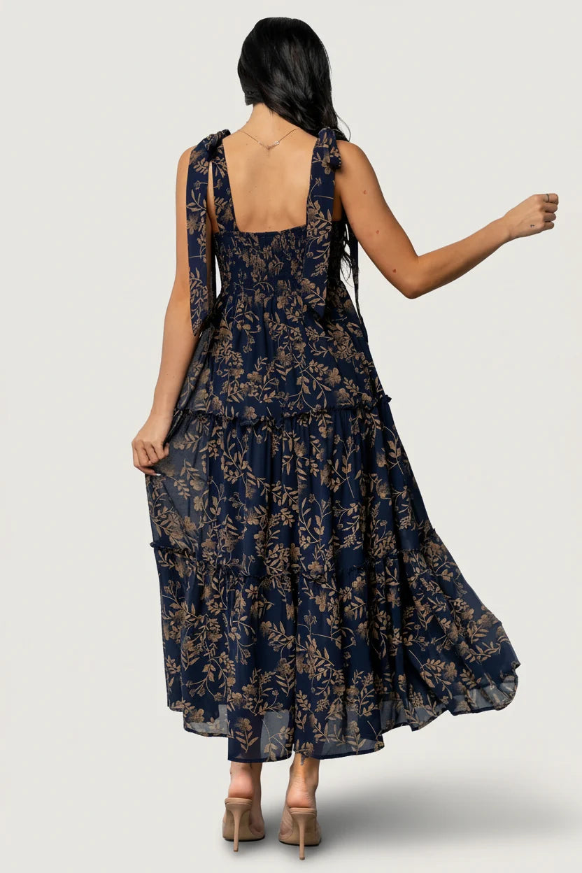 Anita Maxi Dress | Midnight + Gold Floral