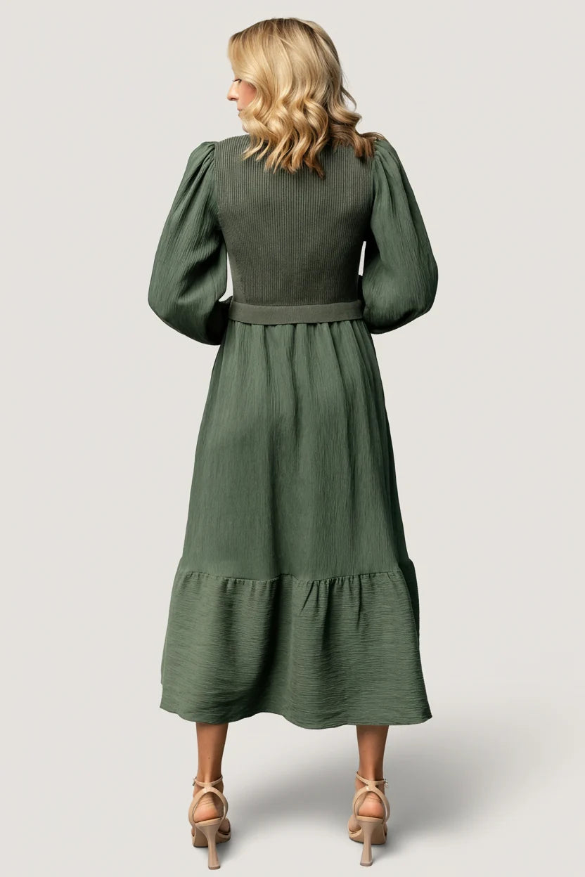 Alva Sweater Dress | Dusty Green