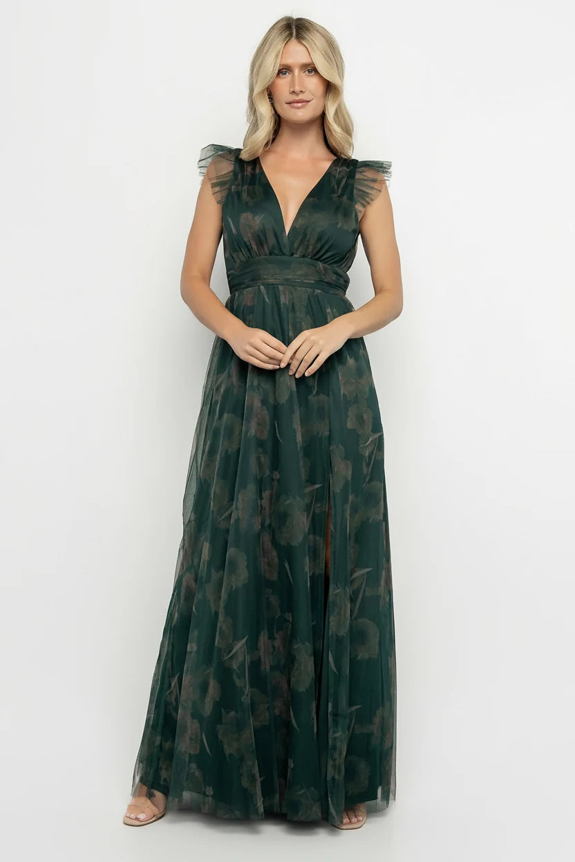 Adelyn Maxi Dress | Green Floral