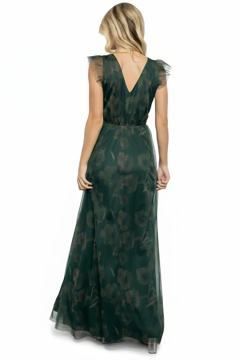 Adelyn Maxi Dress | Green Floral