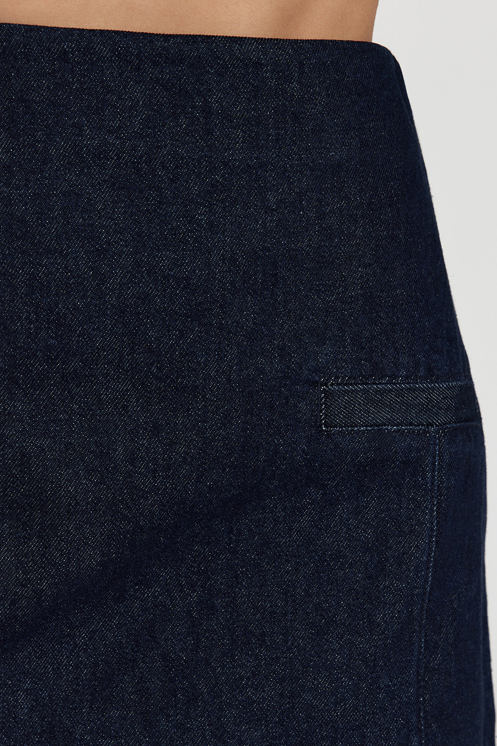 ALBERTA INDIGO TAILORED DENIM MINI SKIRT