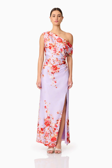 Elina Asymmetrical Gown in Purple