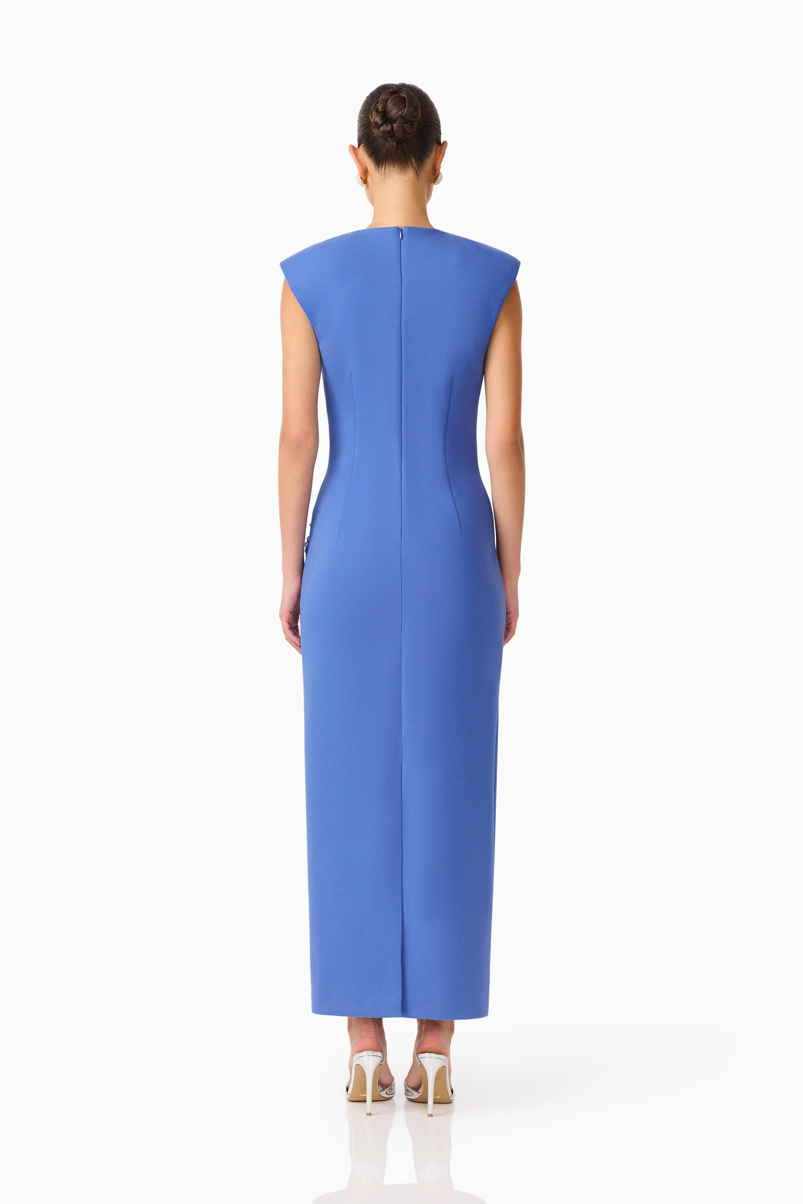 Talitha Column Maxi Dress in Cornflower Blue