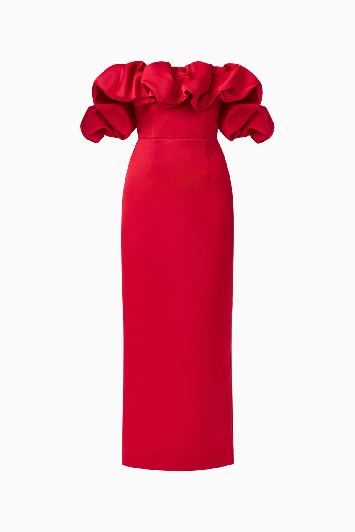 Lucetta Off Shoulder Gown in Red