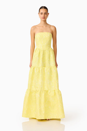 Luella Strapless Gown in Yellow