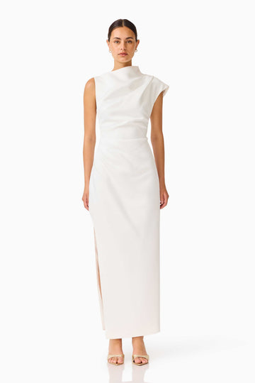 Coralie Maxi Gown in Pearl White
