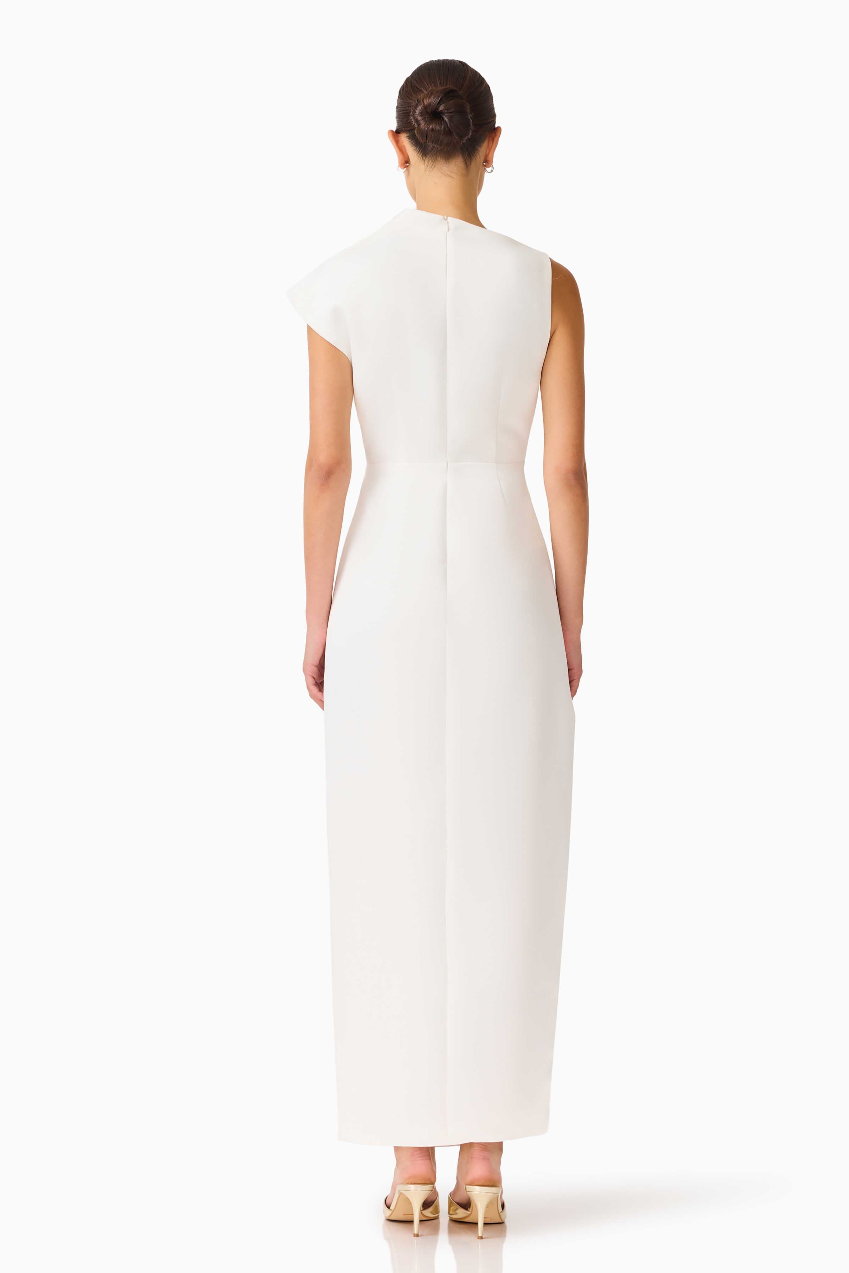 Coralie Maxi Gown in Pearl White