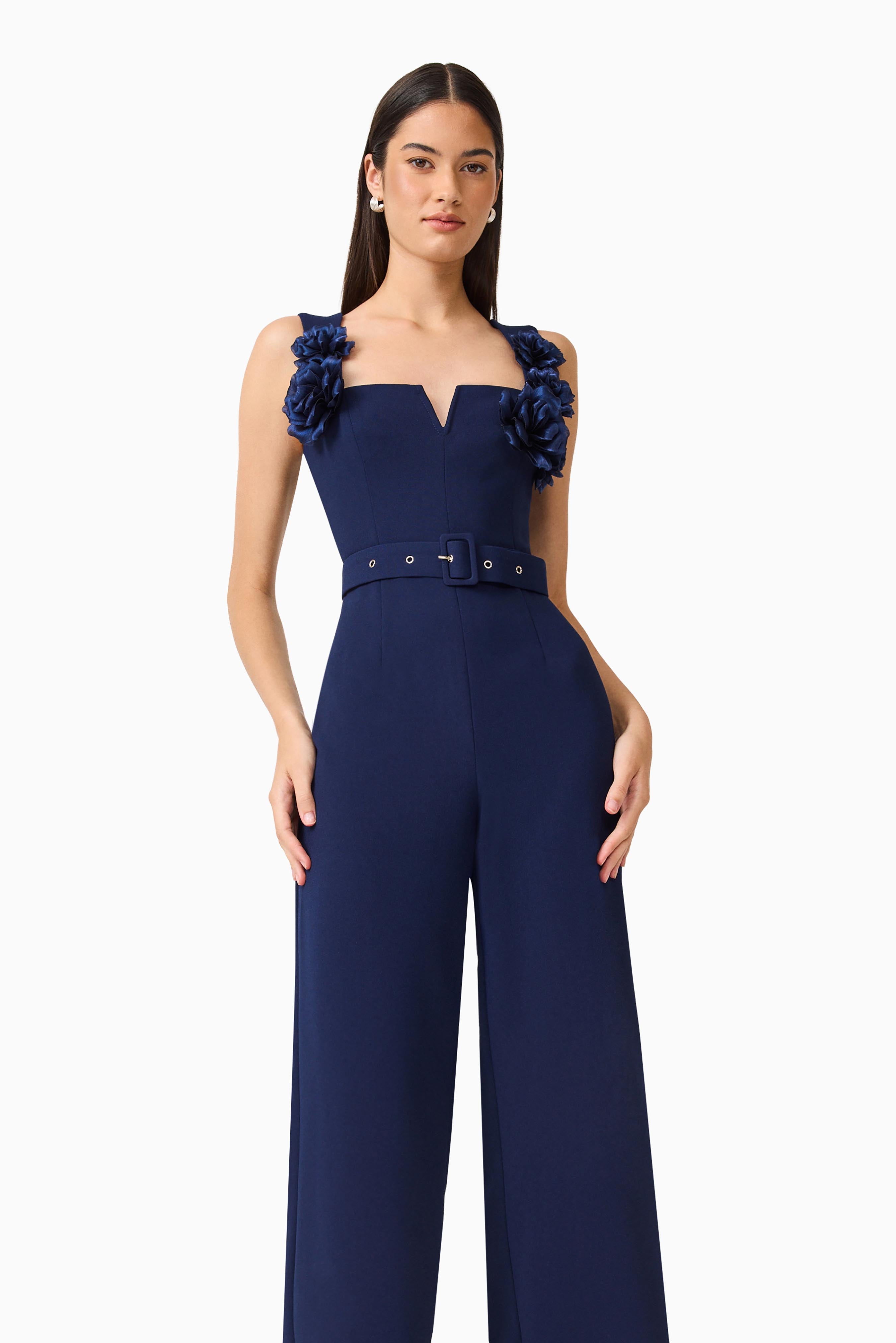 Leonara Sleeveless Jumpsuit in Deep Navy