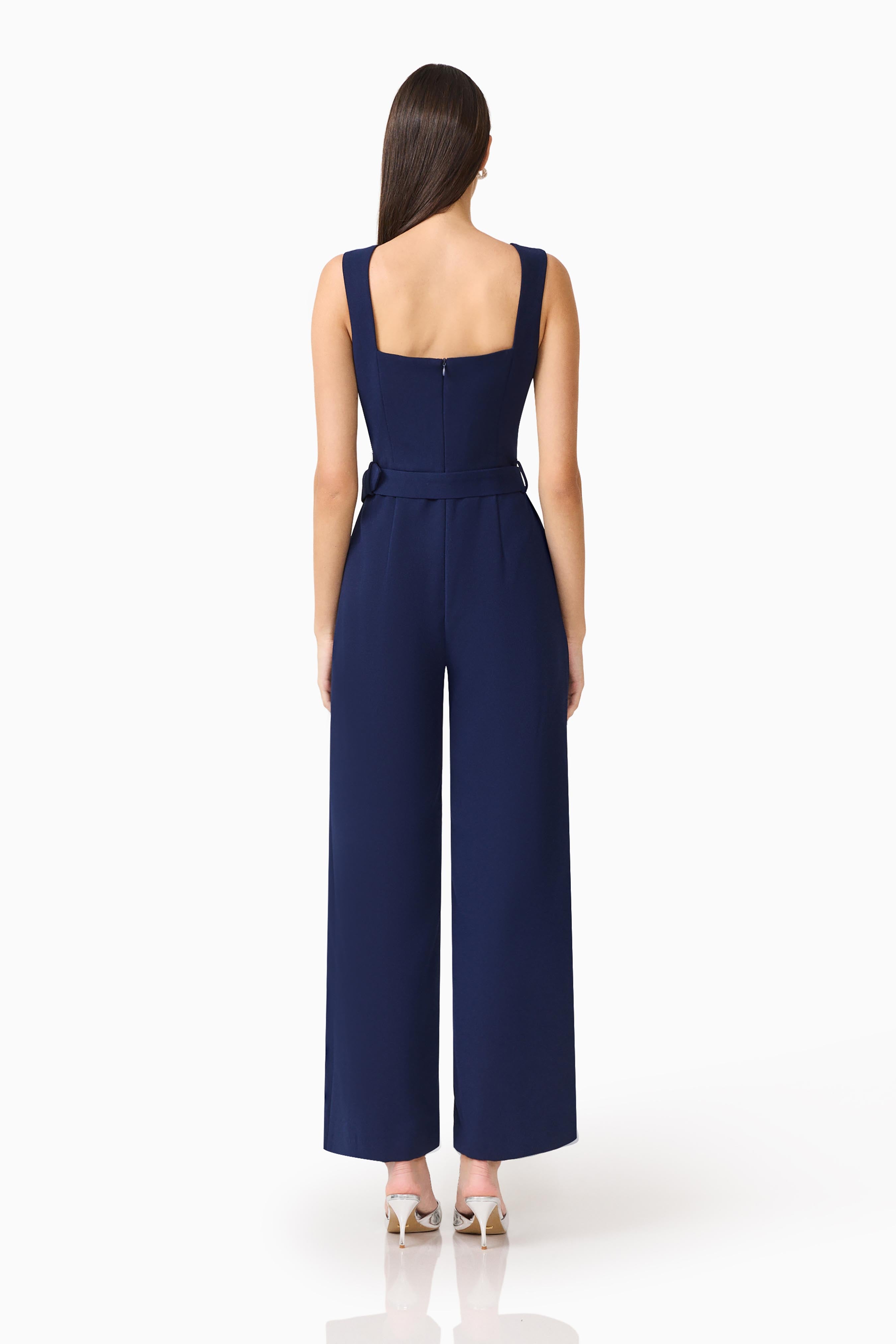 Leonara Sleeveless Jumpsuit in Deep Navy
