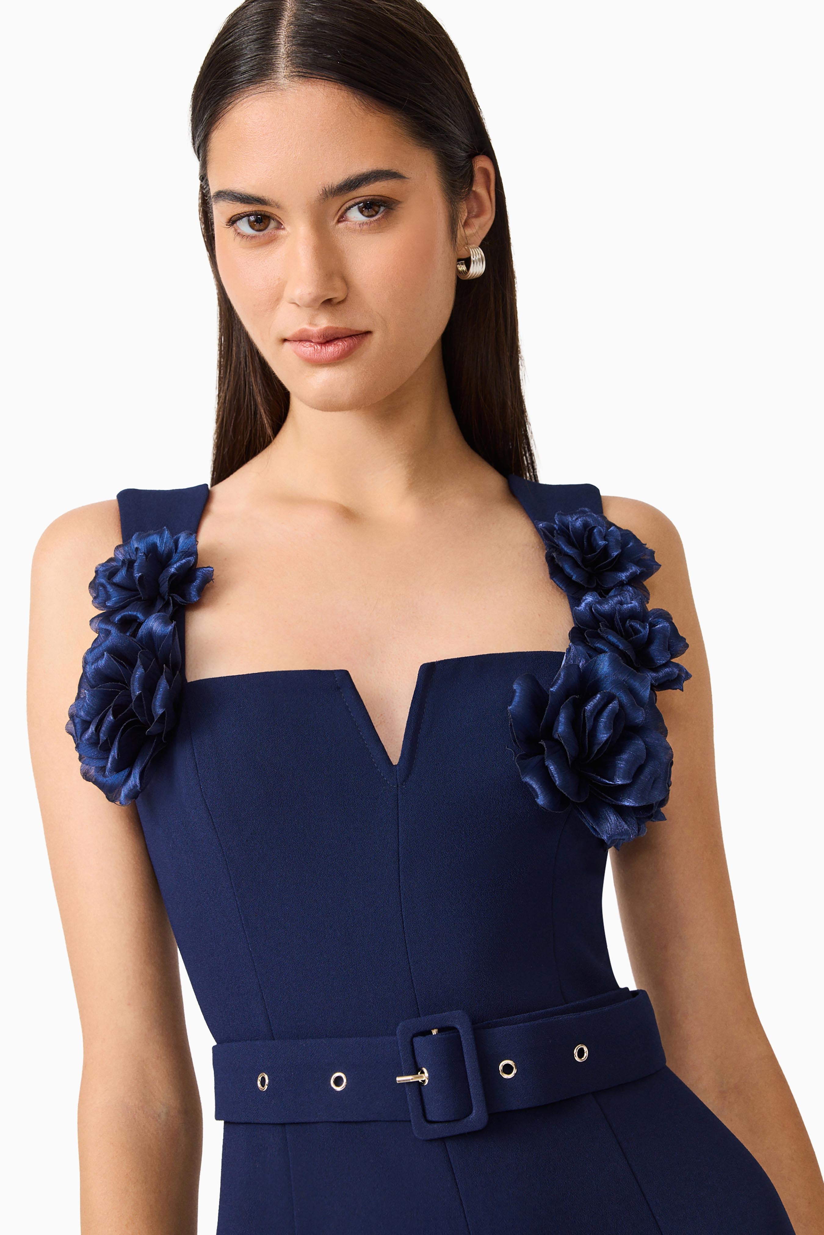 Leonara Sleeveless Jumpsuit in Deep Navy
