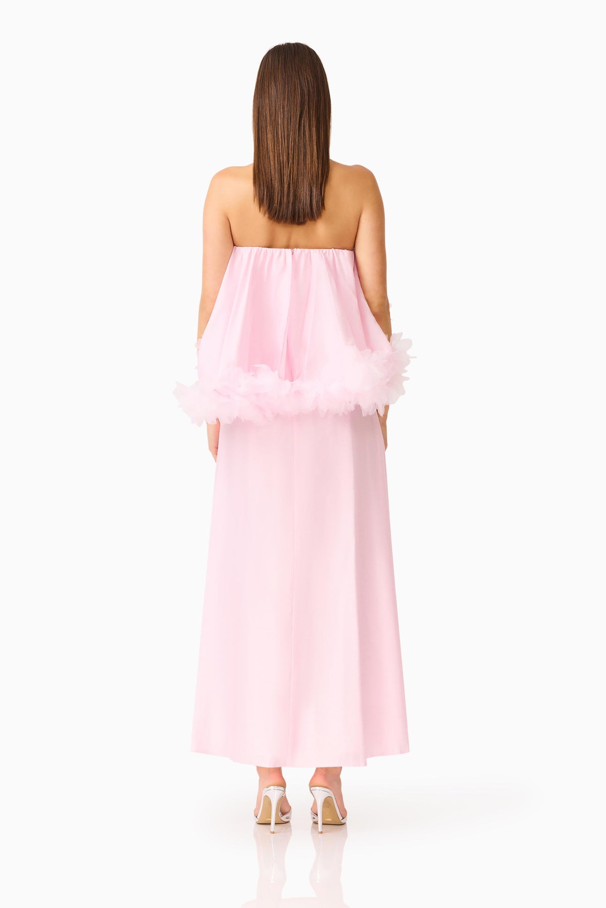 Fiorina Tiered Gown in Pale Pink