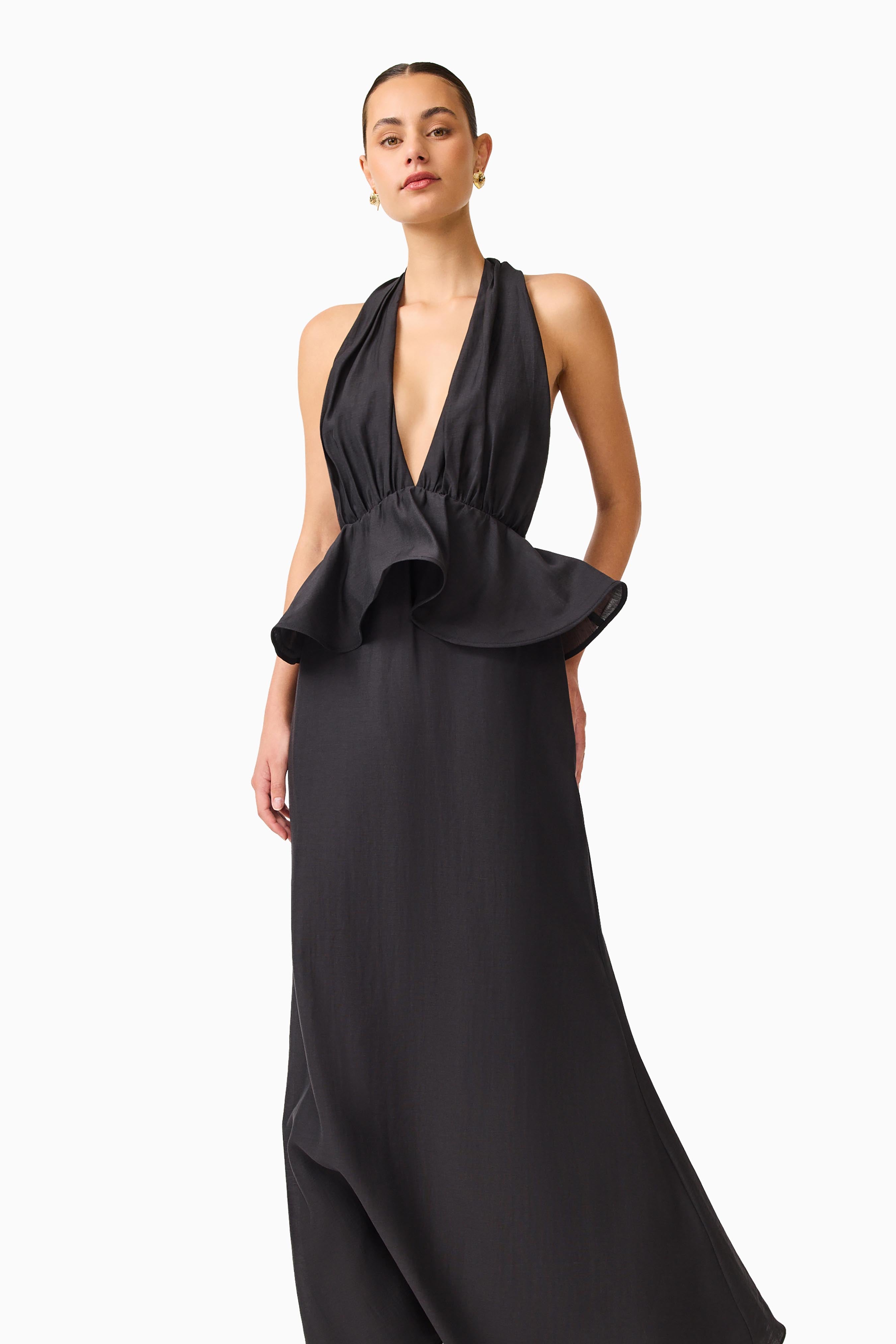 Fiorina Halter Gown in Black