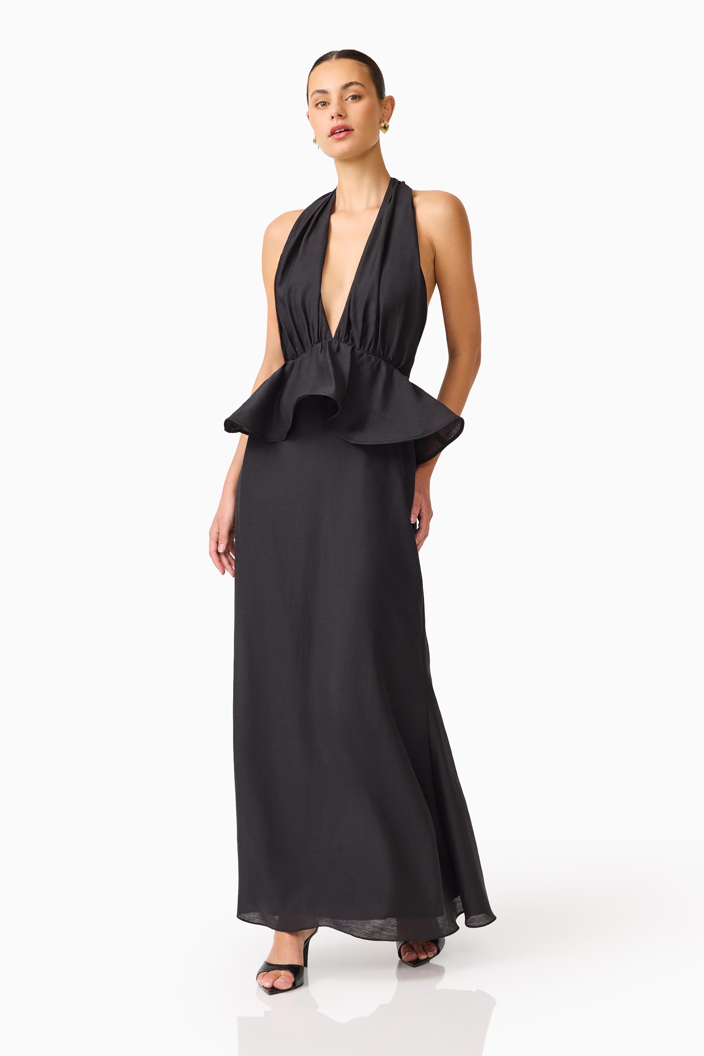 Fiorina Halter Gown in Black