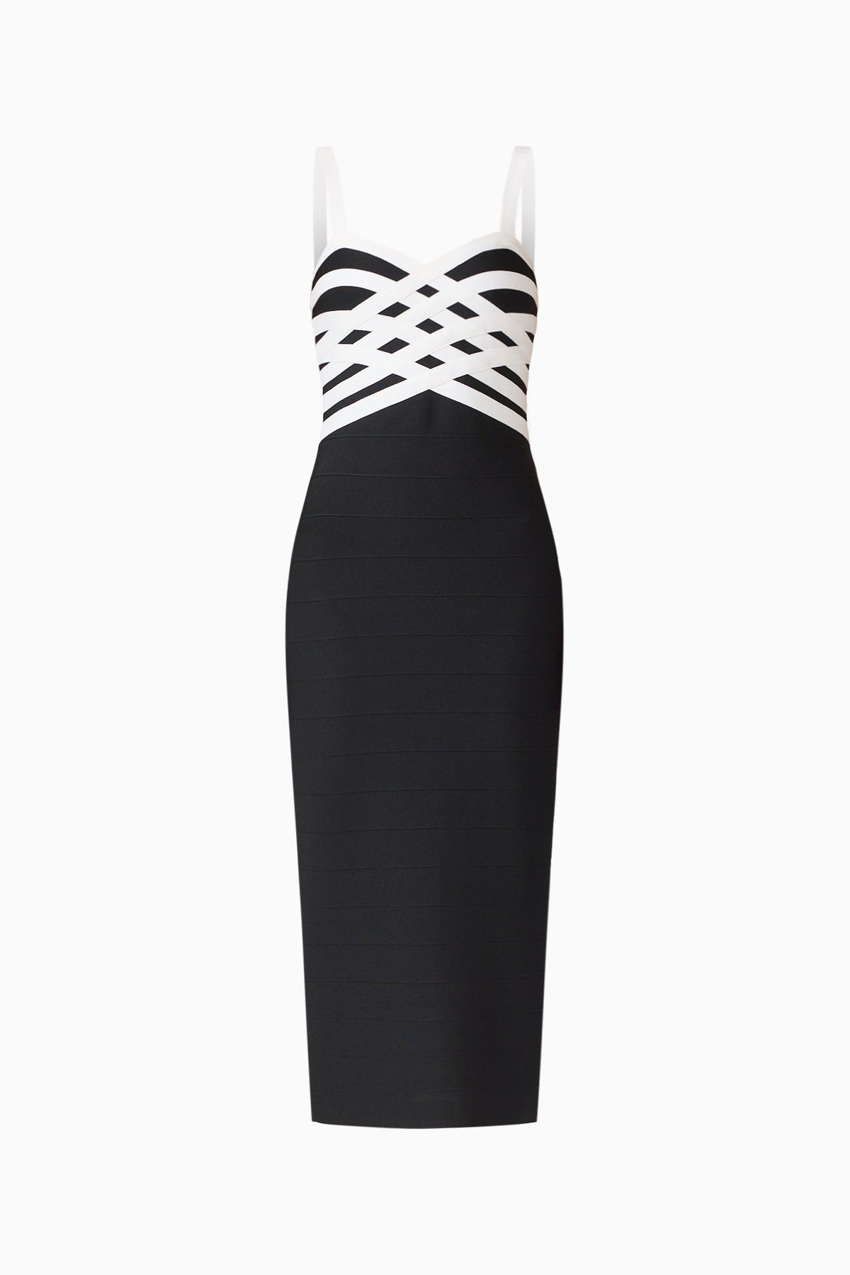 Ninette Coulum Midi Dress in Black & White