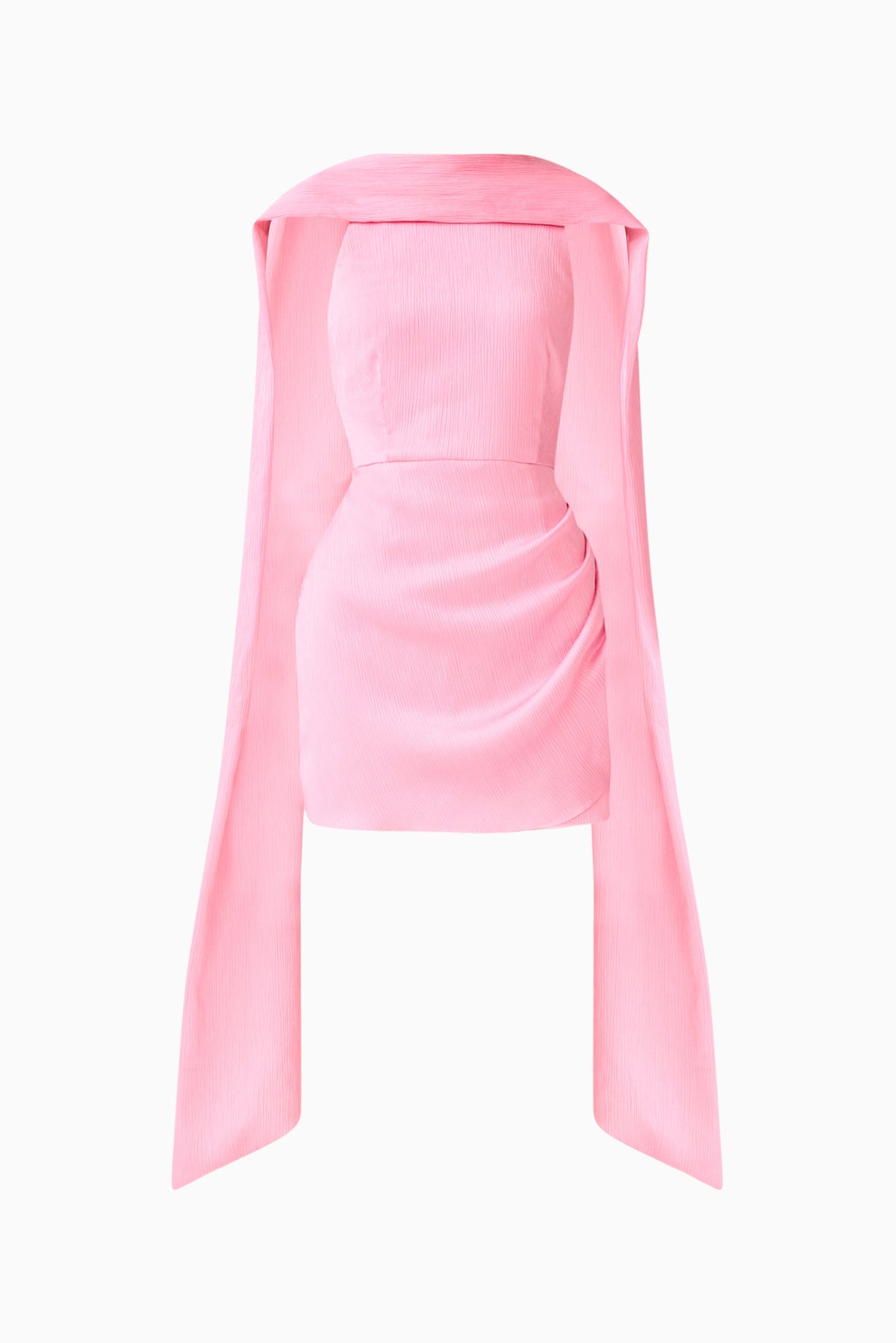 Calista Neck Scarf Mini Dress in Pink