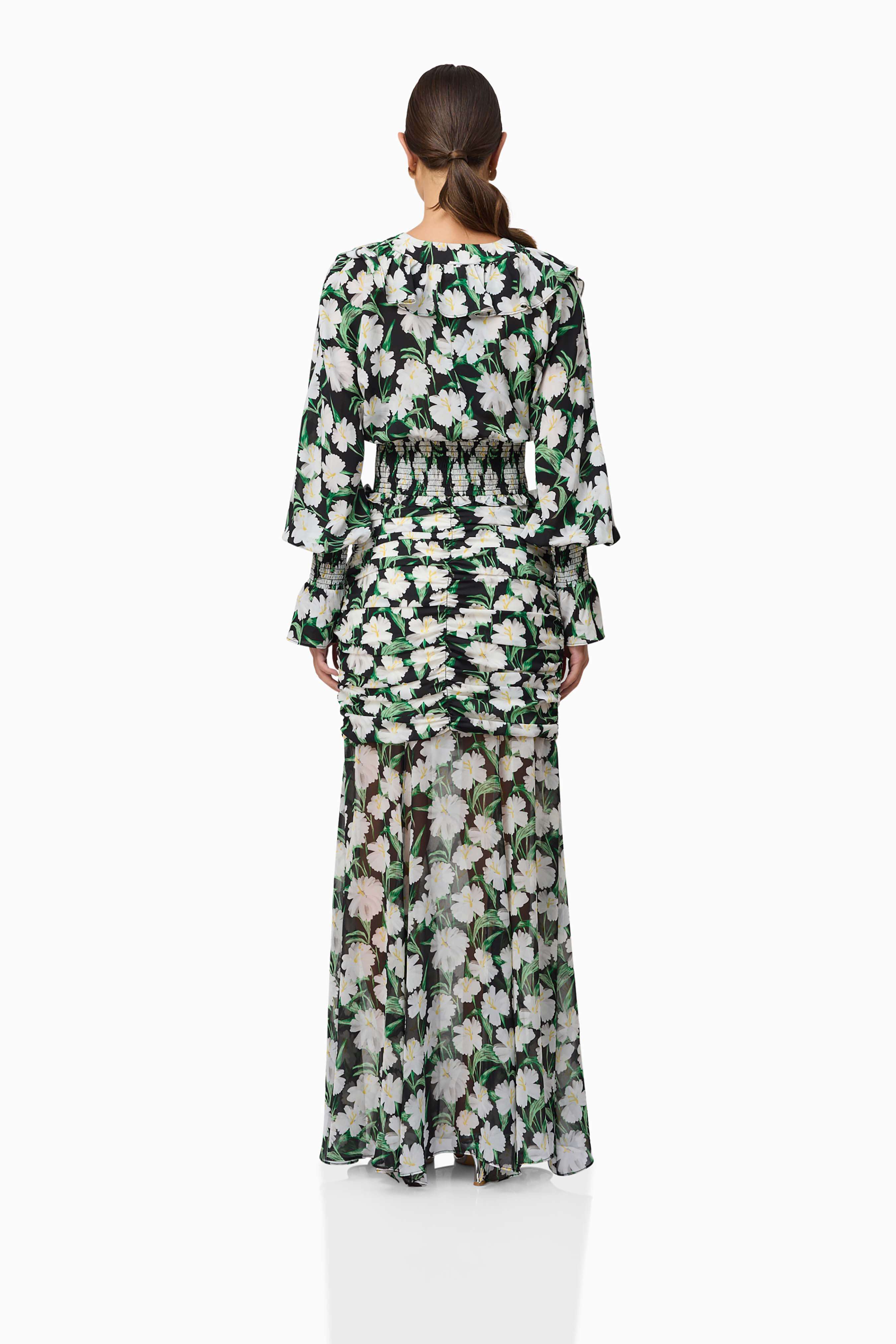 Rosey Long Sleeve Set in Black Floral