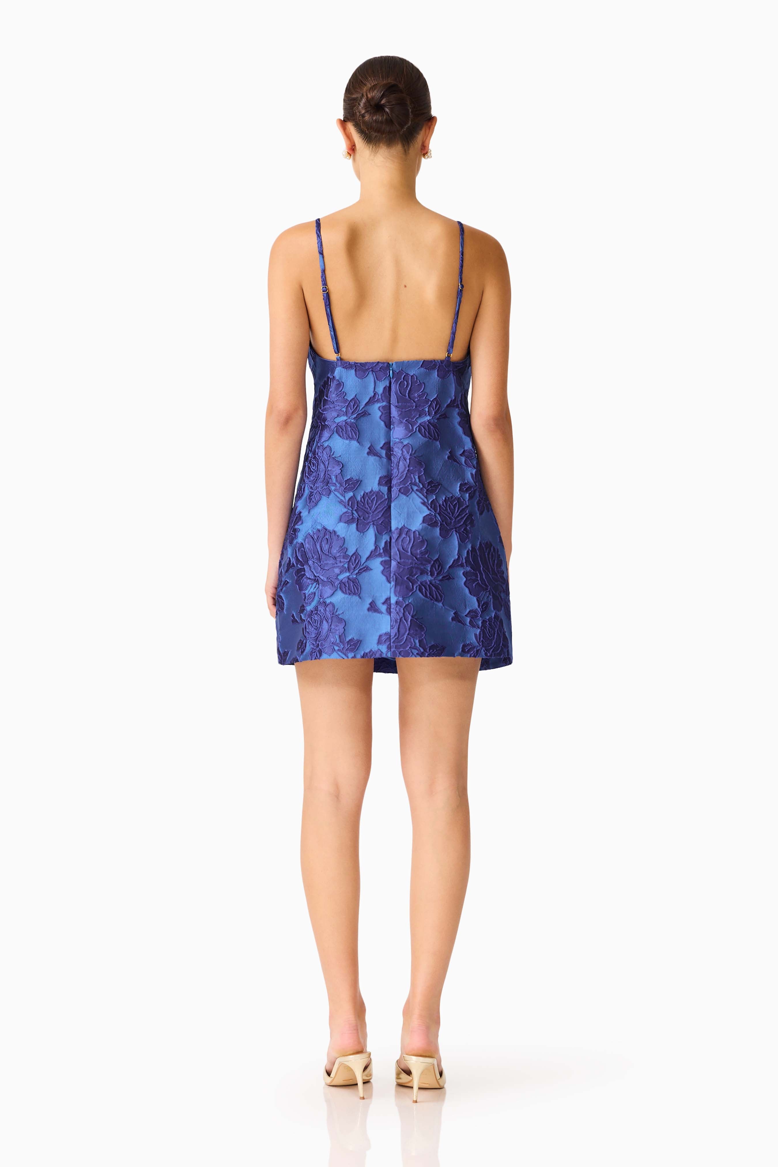 Sorelle Shift Mini Dress in Cobalt Blue