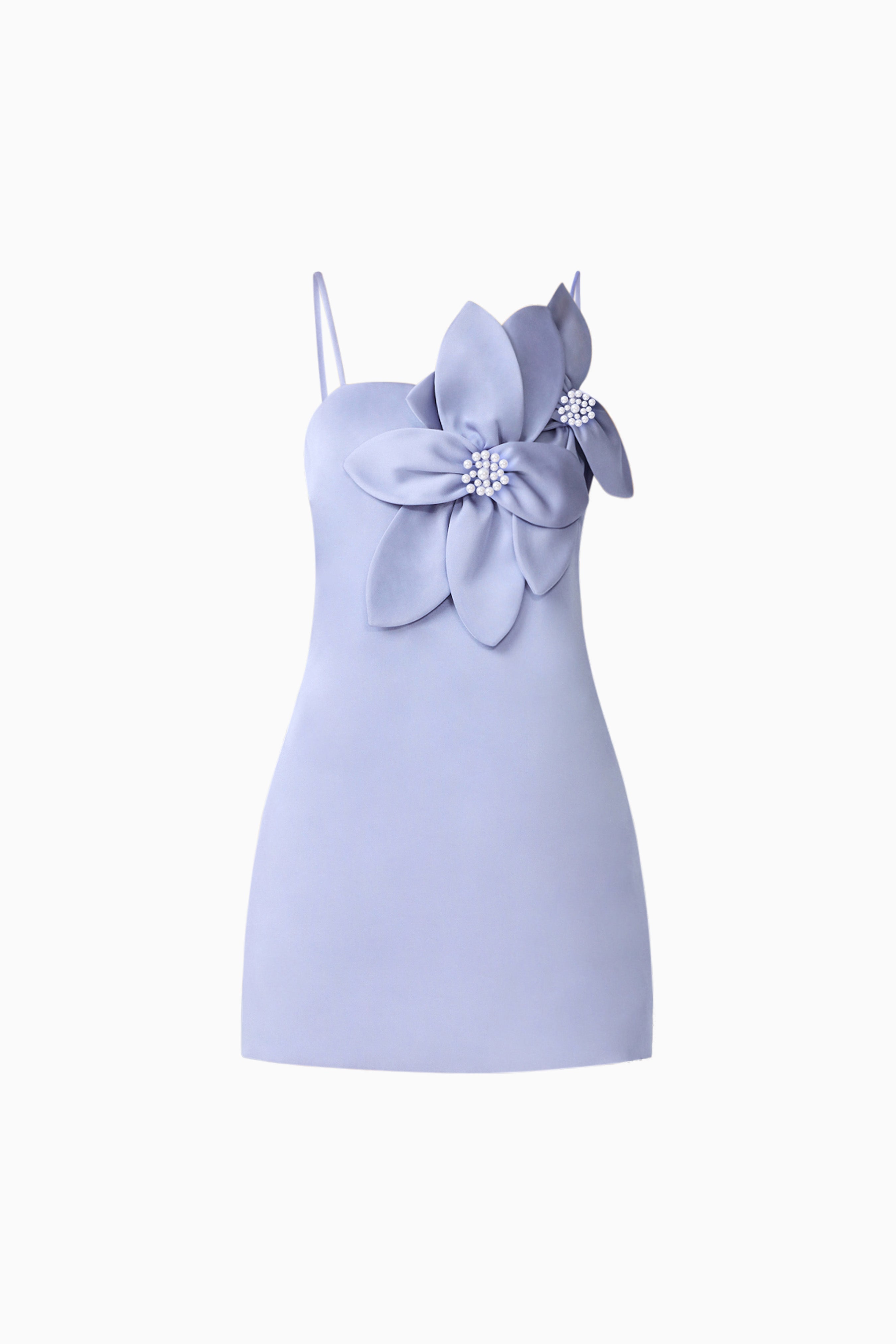 Lunelle Shift Mini Dress in Stone Blue